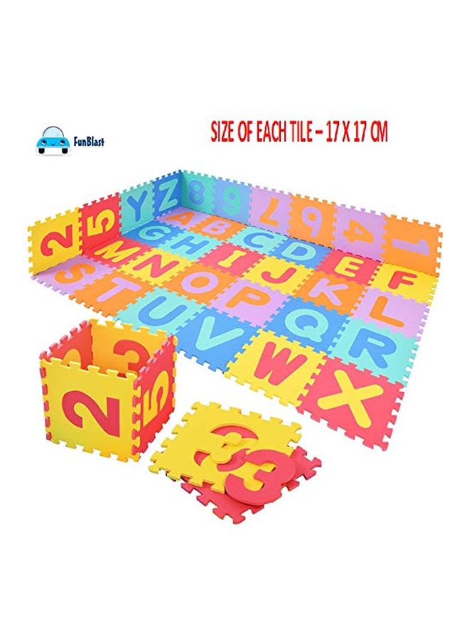 فنبلاست بساط بازل بنمط حروف وأرقام من 36 قطعة - Image 2