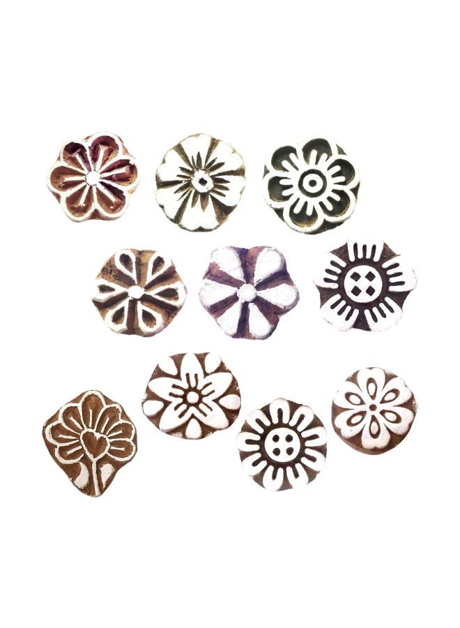 10-Piece Floral Pattern Printing Block Set  - Image 2