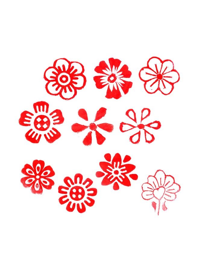 10-Piece Floral Pattern Printing Block Set  - Image 3