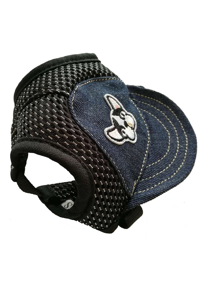 قبعة بيسبول واقية بإبزيم قابل للتعديل للكلاب الصغيرة والجراء أزرق داكن M - Image 2