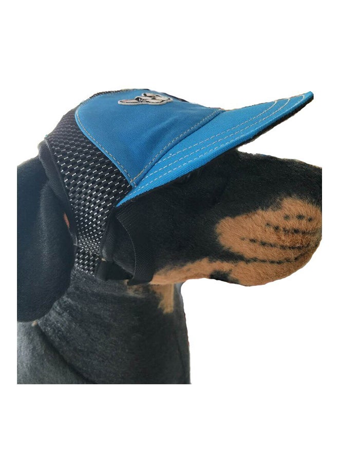 قبعة بيسبول واقية بإبزيم قابل للتعديل للكلاب الصغيرة والجراء أزرق M - Image 2