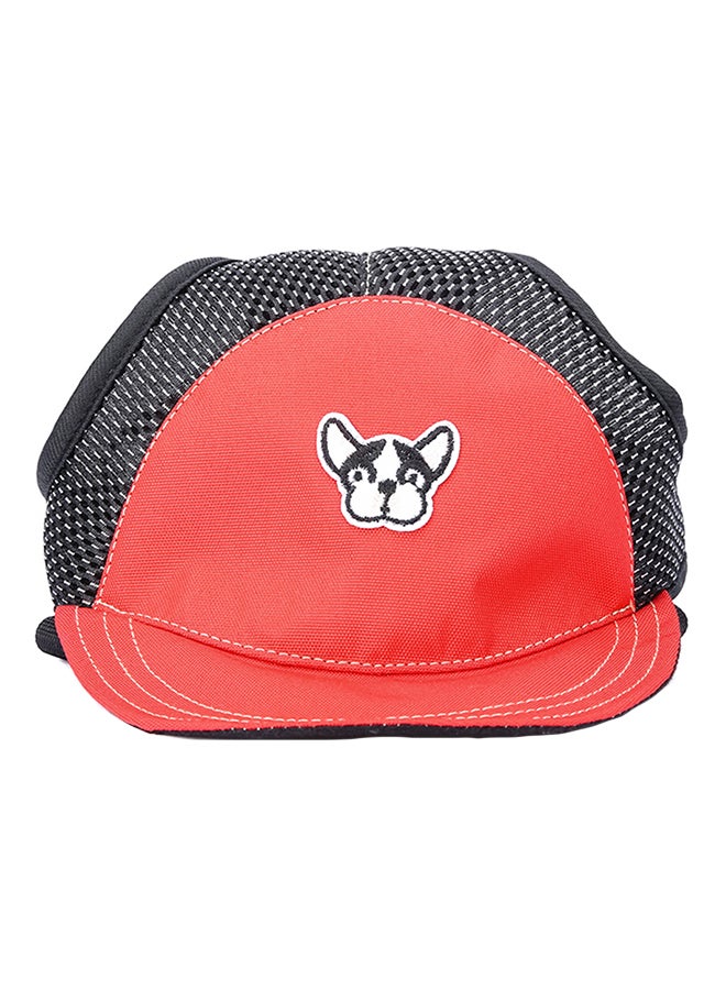 Adjustable Buckle Baseball Visor Cap For Small Dogs Puppies Red M - Image 1