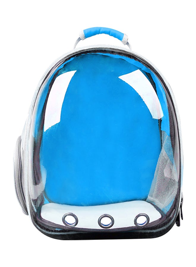 حقيبة ظهر لحمل الحيوانات الأليفة مناسبة للسفر أزرق 13.4 x 9.8 x 16.5بوصة
