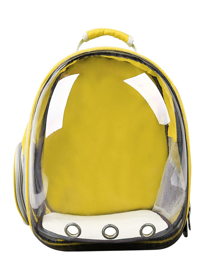 Pet Dog Carrier Travel Backpack Yellow 13.4 x 9.8 x 16.5inch