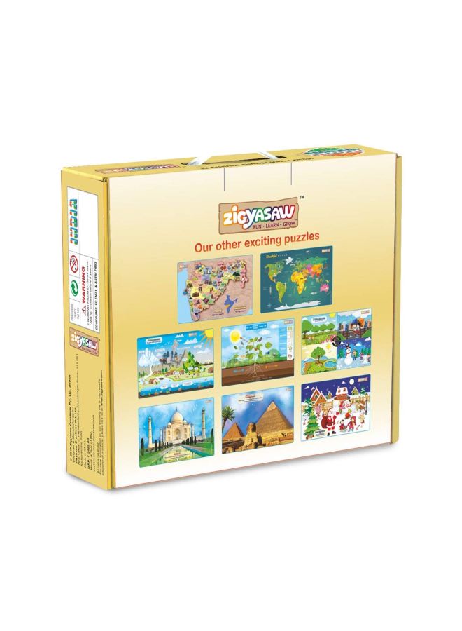 زجياساو مجموعة أحجية قطع تركيب بتصميم أرضية الهند الضخمة الرائعة مكونة من 54 قطعة طراز India3X2US - Image 3