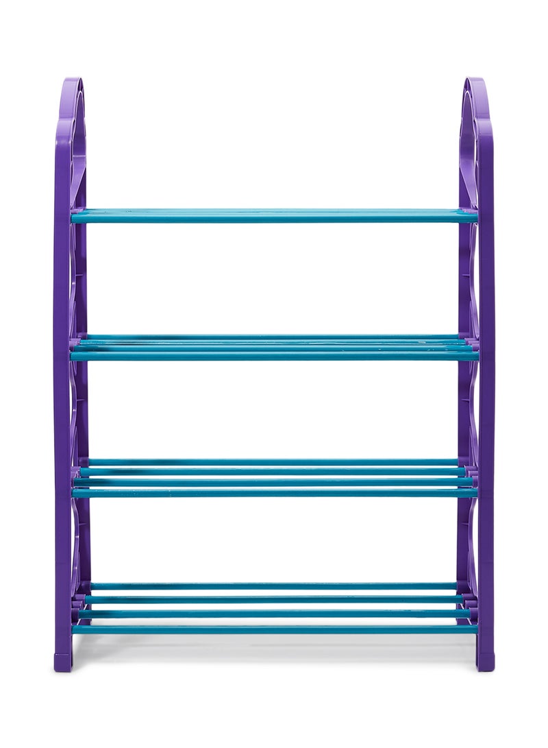 دي بلو حامل أحذية قابل للتكديس مكون من 4 أرفف أرجواني/ أزرق 55x50x7.9Ø³Ù†ØªÙŠÙ…ØªØ± - Image 1