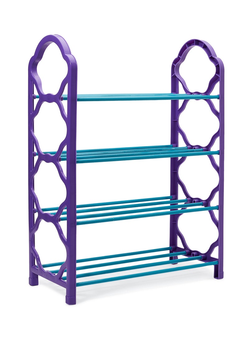 دي بلو حامل أحذية قابل للتكديس مكون من 4 أرفف أرجواني/ أزرق 55x50x7.9Ø³Ù†ØªÙŠÙ…ØªØ± - Image 2