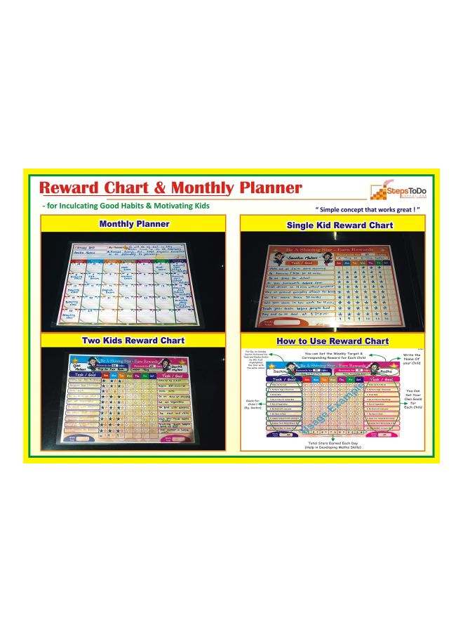 Kutuhal 4-Piece Reward Chart And Monthly Planner Toy T10  - Image 3