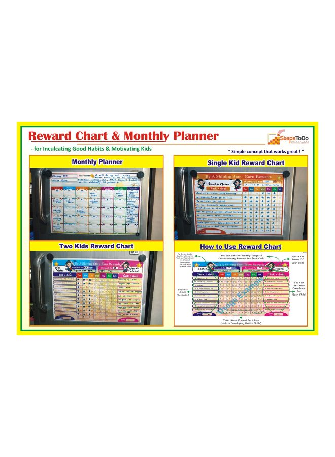 Kutuhal 4-Piece Reward Chart And Monthly Planner Toy T10  - Image 2