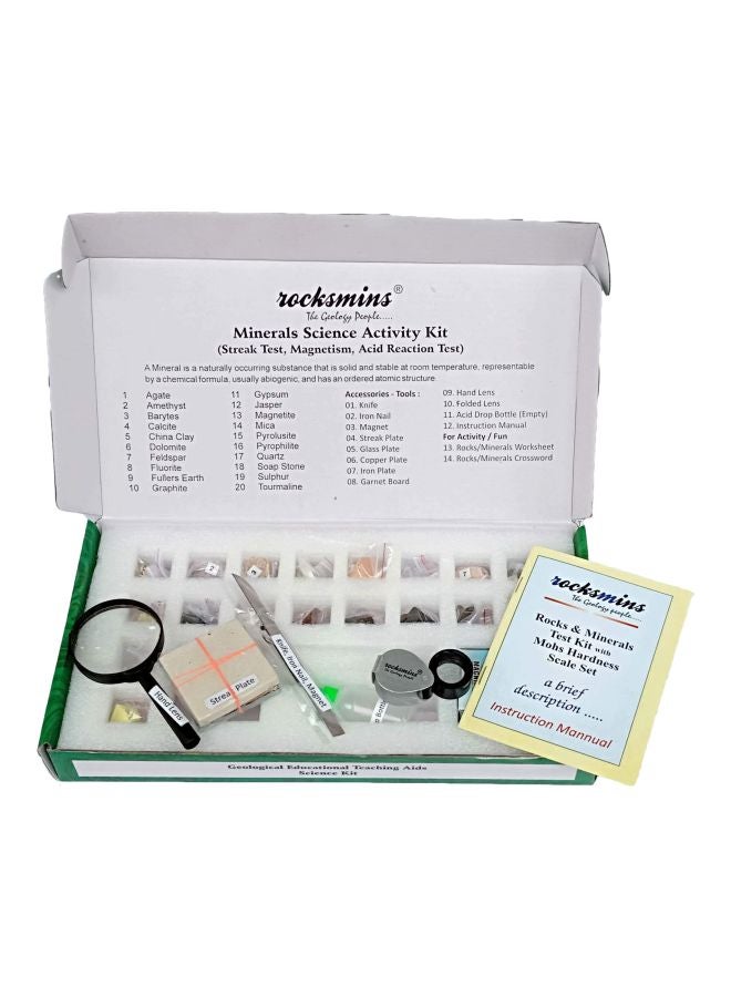 روكسمينز طقم أنشطة العلوم المعدنية مع أدوات اختبار طراز MI20ACPT - Image 1
