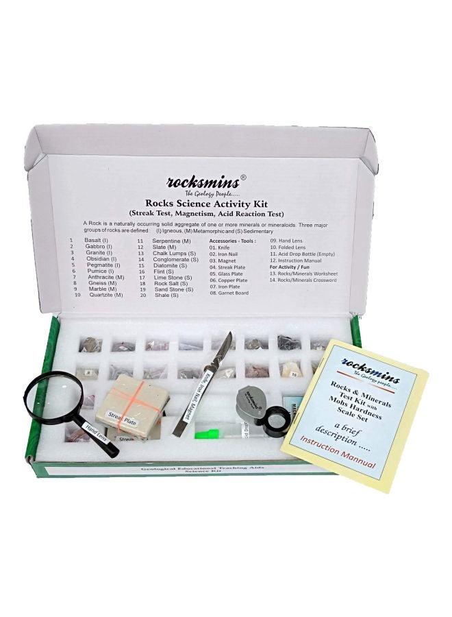 روكسمينز مجموعة أنشطة علمية للمعادن مع أدوات اختبار طراز RO20ACPT - Image 1