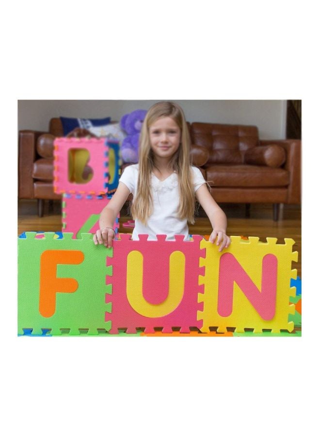 NSinc - 36-Piece Foam ABC Tiles Puzzle Climbing Mat 30x30x1cm - Image 1