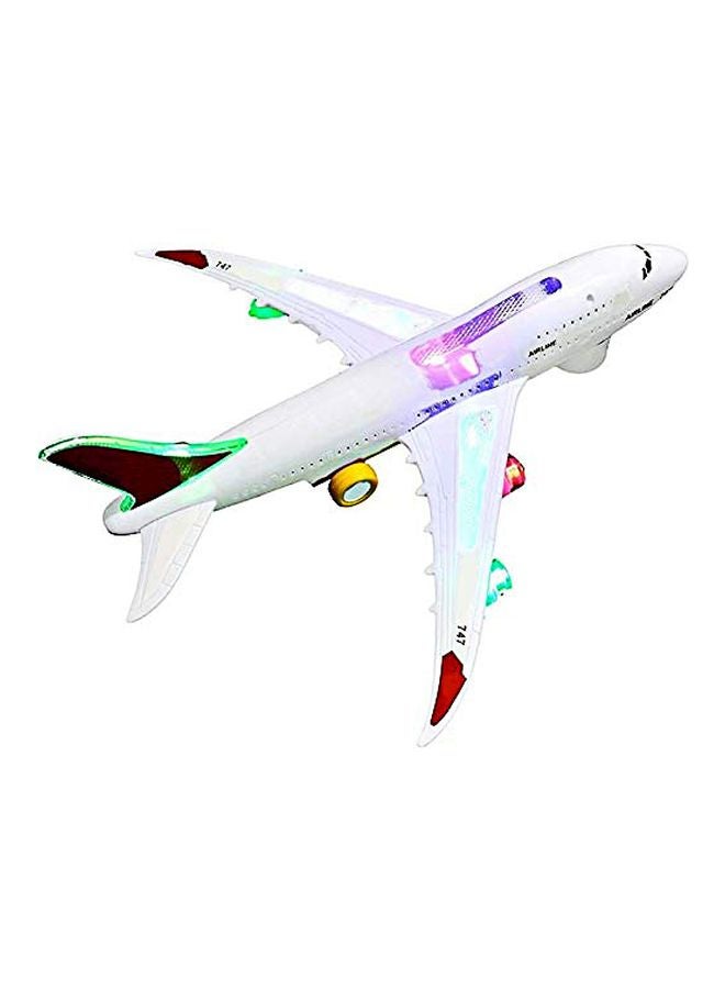 Super Toy Battery Operated Light And Sound Aeroplane Multicolour - Image 1