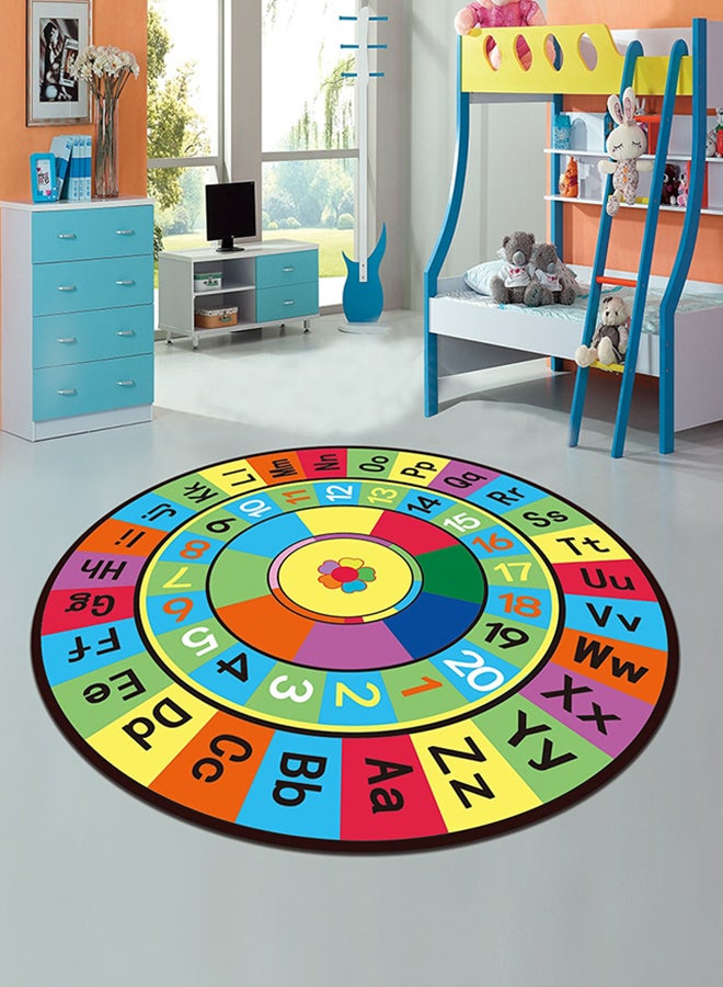 Round Shaped Floor Mat Multicolour 80x80cm