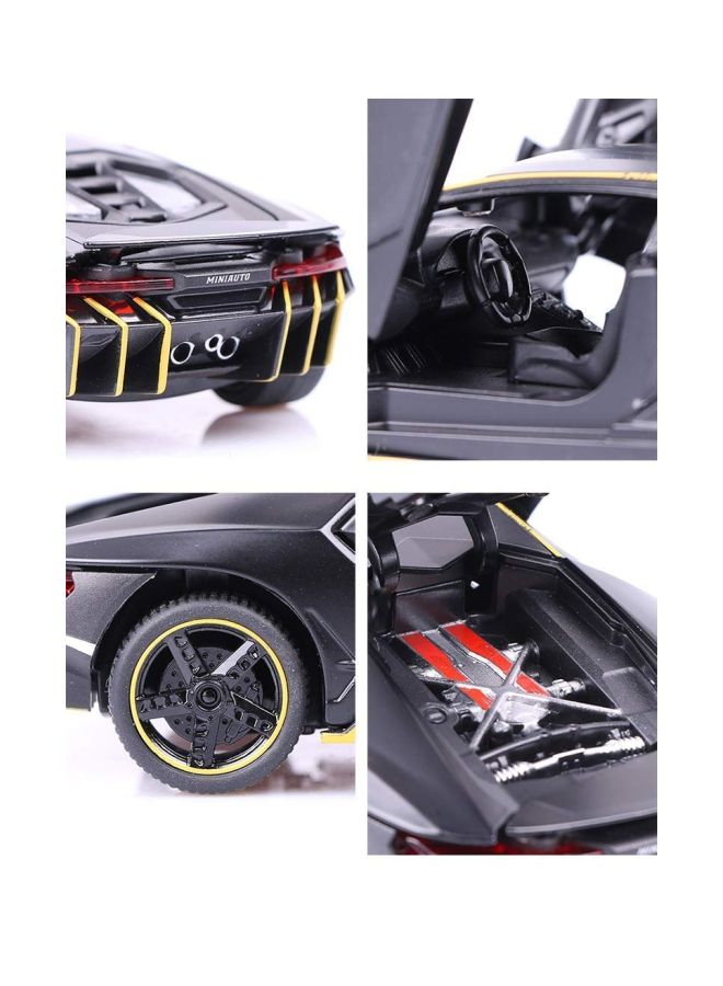 ستوريو نموذج معدني مصبوب لسيارة تعمل بالسحب للخلف طراز B07QGGD72Q . أسود - Image 3