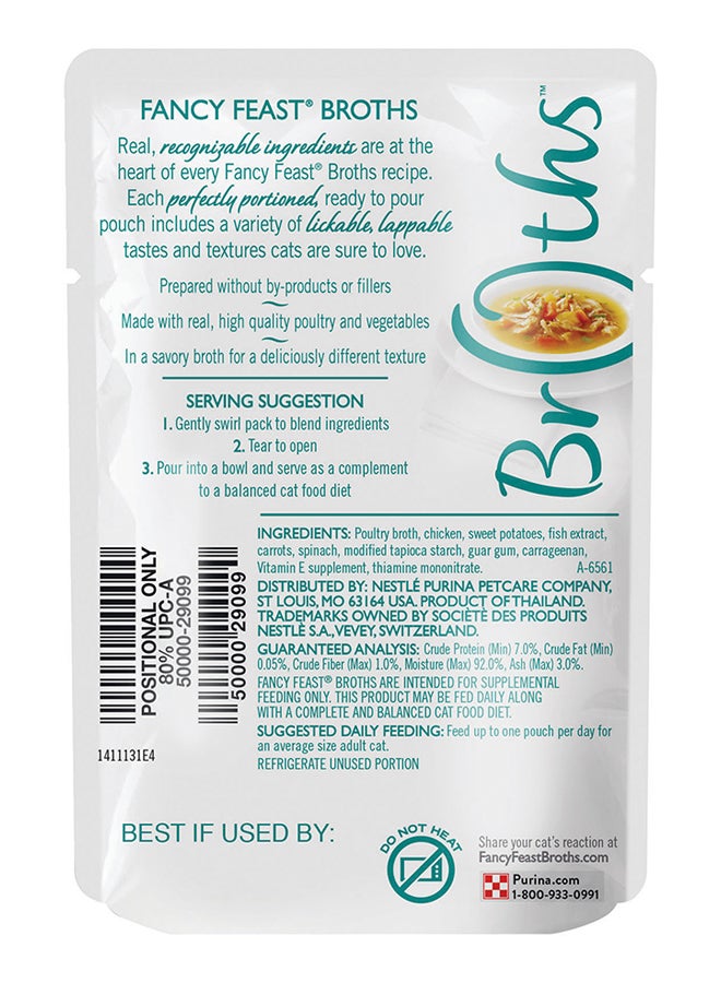 بورينا - Fancy Feast Broths Chicken And Vegetables In A Decadent Silky Broth 40grams - Image 1