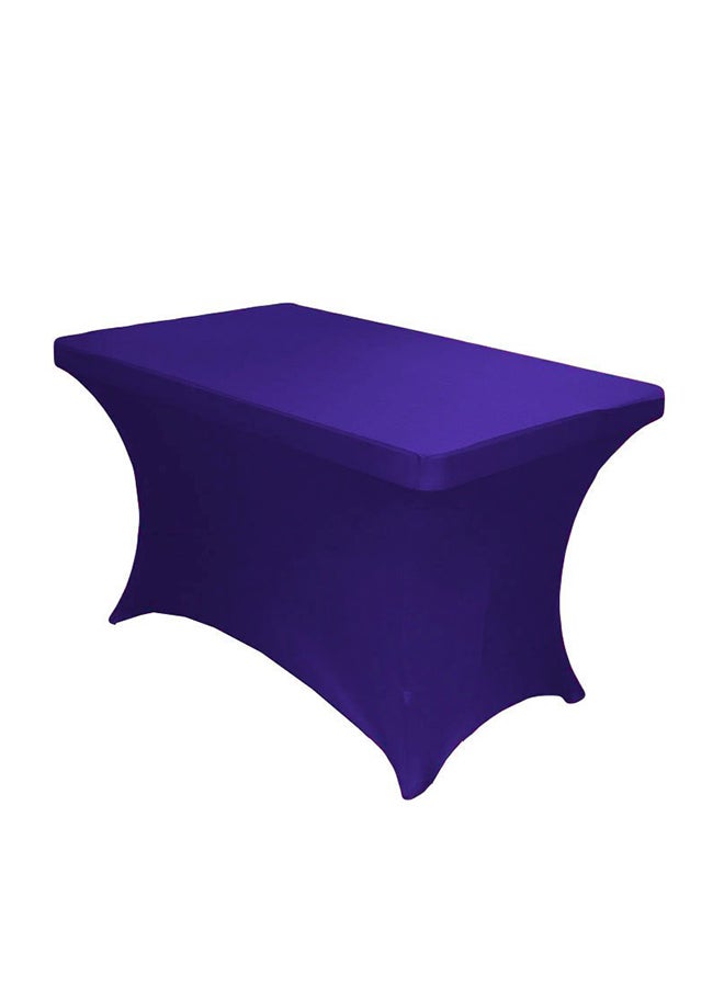 Fitted Stretchable Elastic Table Cloth Purple 48 x 24 x 30inch