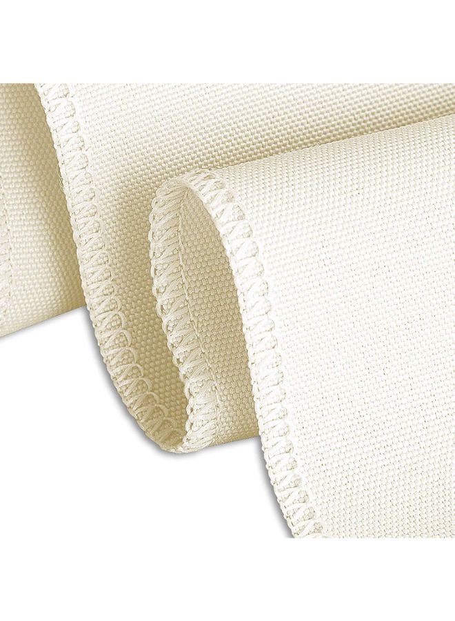 LinenTablecloth Accordion Pleat Solid Pattern Table Cloth Ivory 14feet  - Image 2