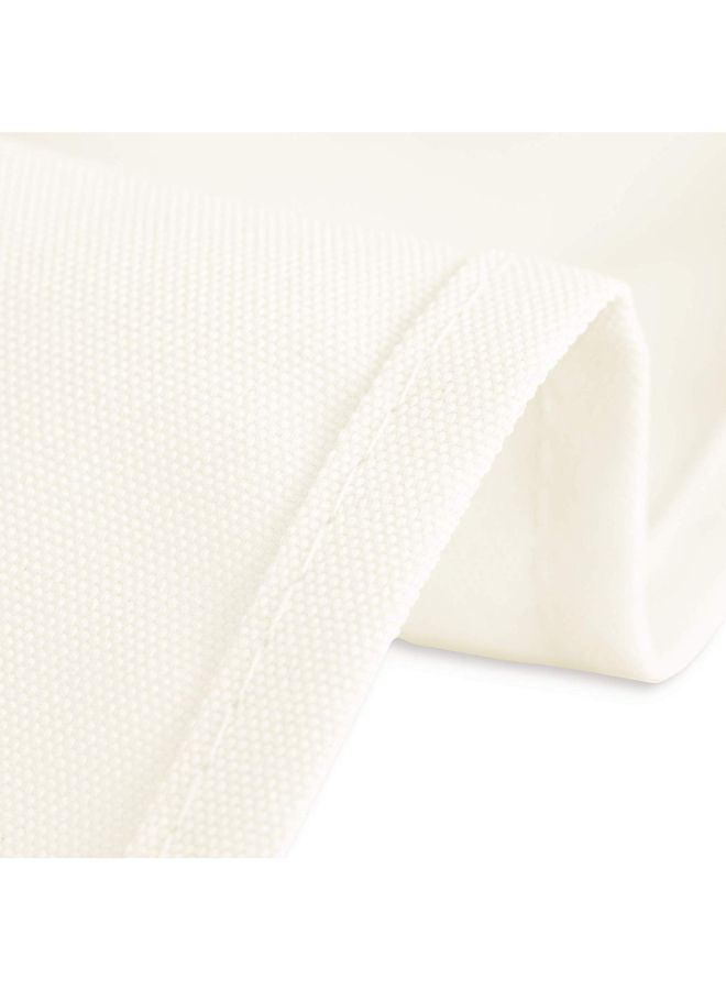 LinenTablecloth - Solid Pattern Table Cloth  54inch Polyester Squared Ivory 54inch - Image 1