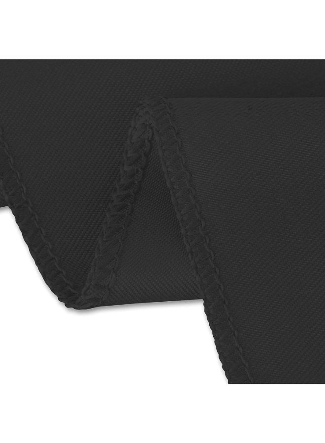 LinenTablecloth Solid Pattern Table Cloth Black 60inch  - Image 2