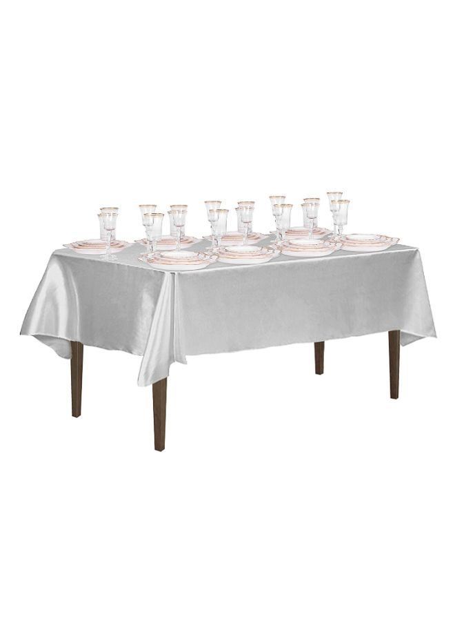 لينين تايبل كلوث مفرش للطاولة بنمط سادة رمادي 60 x 126بوصة - Image 3