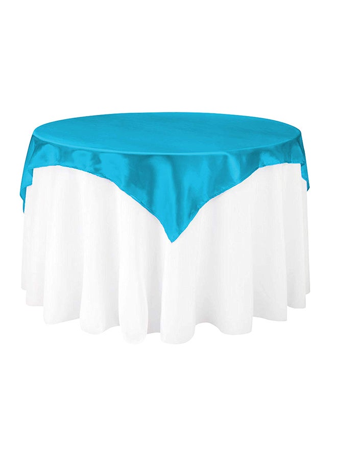 لينين تايبل كلوث Double Layer Pintuck Pattern Table Cloth Blue/White 60inch  - Image 1