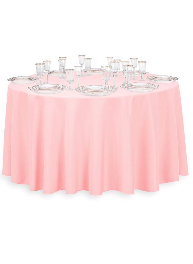 لينين تايبل كلوث مفرش للطاولة بنمط سادة وردي 120بوصة - Image 3