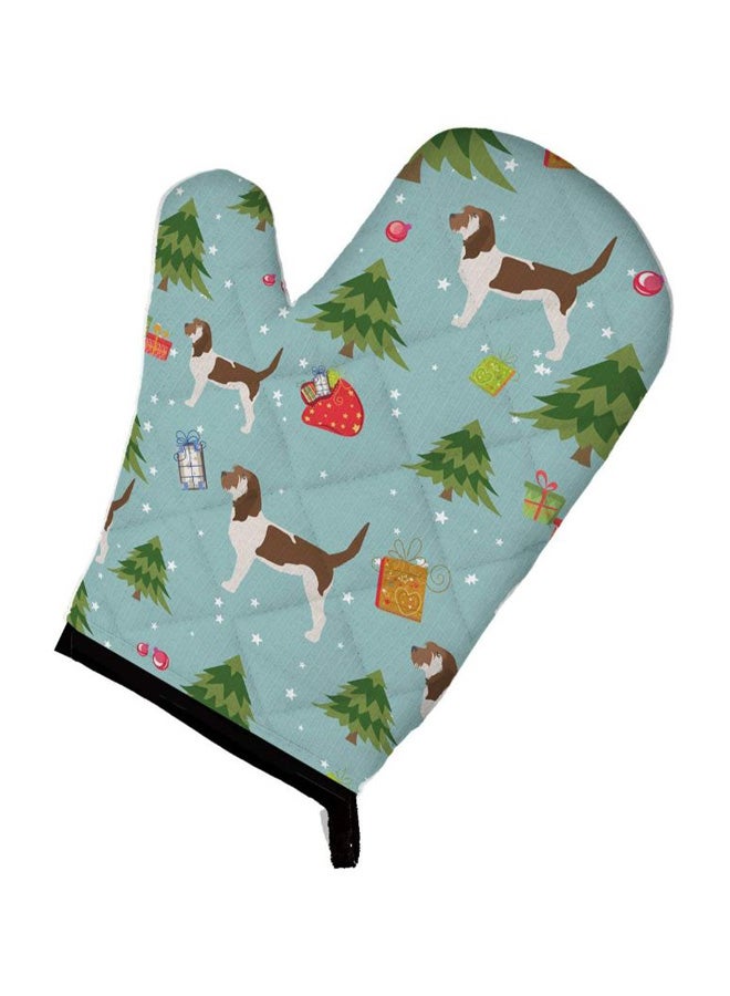 Christmas Grand Basset Griffon Vendeen Oven Mitt Blue 12 x 8.5inch - v1576143768/N32673650A_1