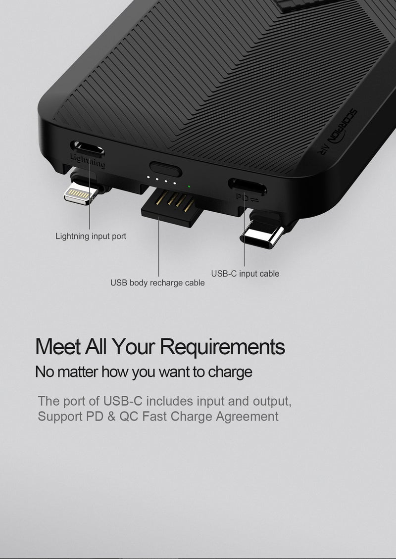 آيووك طقم باور بنك كومبو لاسلكي مكونّ من قطعتين 10000 مل أمبير و12000 مل أمبير أسود - Image 3