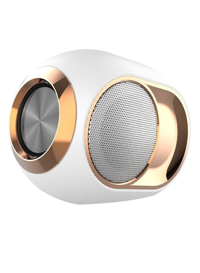 Waterproof Portable Bluetooth Wireless Speaker White/Gold/Grey - Image 1
