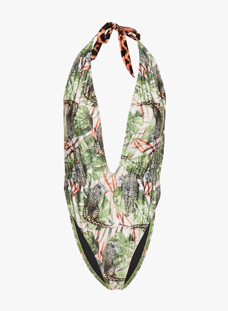 SOUTH BEACH - Safari Print Swimsuit Multicolour - Image 1