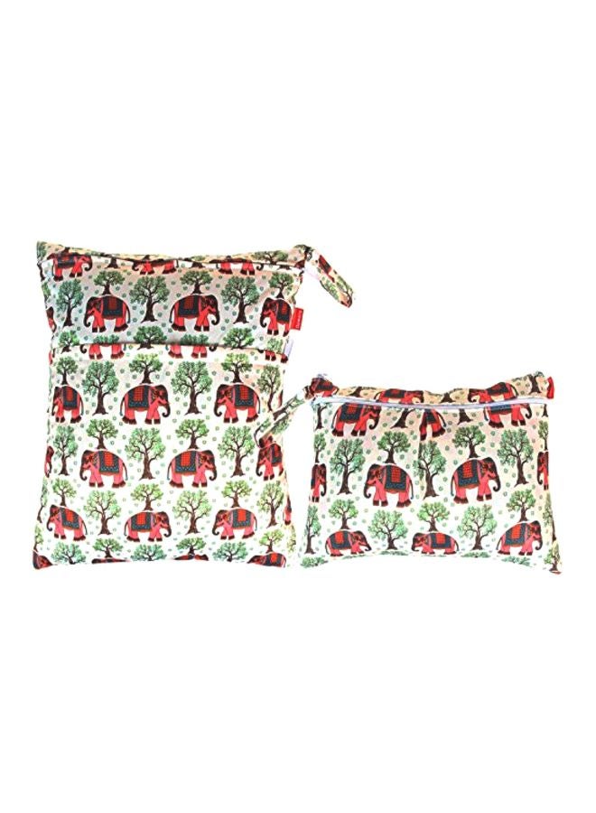 داميرو طقم أكياس للاستخدام الجاف والرطب بتصميم فيلة مكون من قطعتين - Image 1