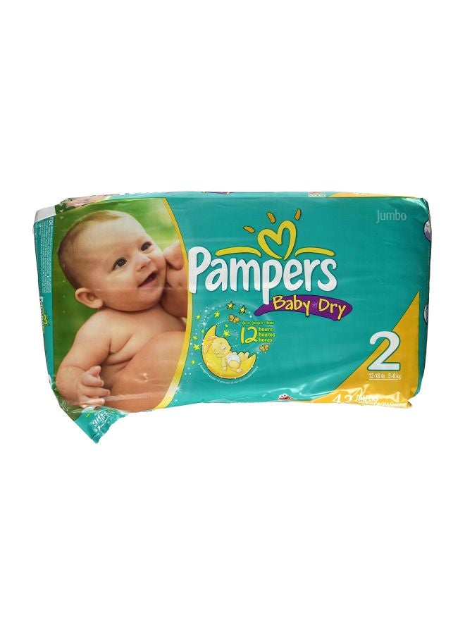 Pampers Baby Dry Diapers, Size 2, 5-8 kg, Jumbo Pack, 42 Count 
