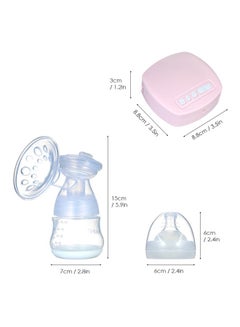 YOUHA 2-Piece Compact, Lightweight Electric Feeding Breast Pump, 150ml - Clear/Pink  - Image 4