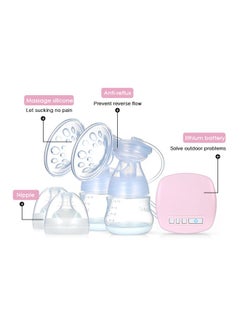 YOUHA 2-Piece Compact, Lightweight Electric Feeding Breast Pump, 150ml - Clear/Pink  - Image 3