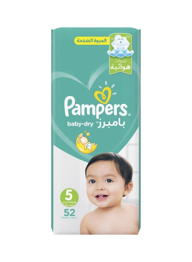 Pampers Active Baby Dry Diapers, Size 5, Junior, 11- 16kg, Mega Pack, 52 Count  - Image 1