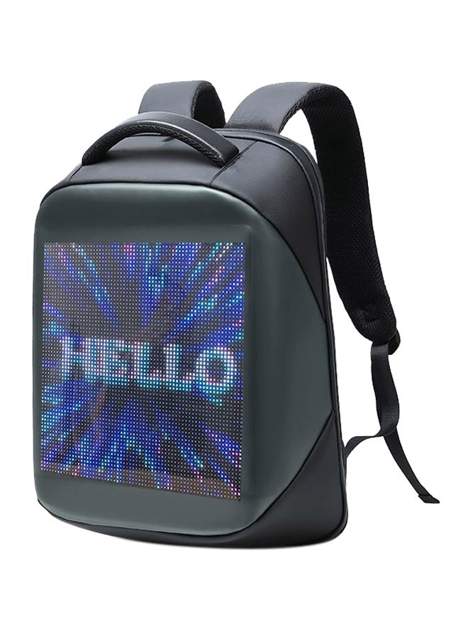 Crony Stylish Nylon Backpack Black/Blue - Image 1