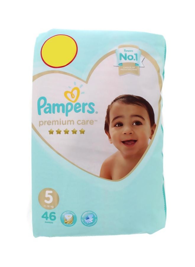Pampers Premium Care Diapers, Size 5, Mini, 11-16 kg, Mega Pack, 46 Count 
