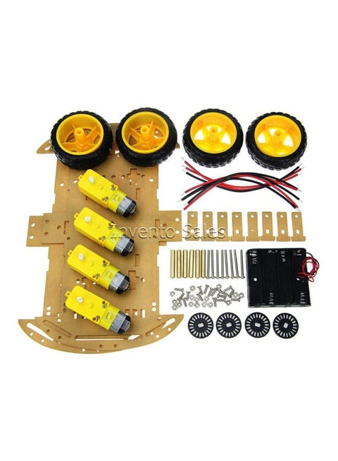 Smart Robot Car Chassis Kit With Battery Holder-ISC 653-1 Multicolour