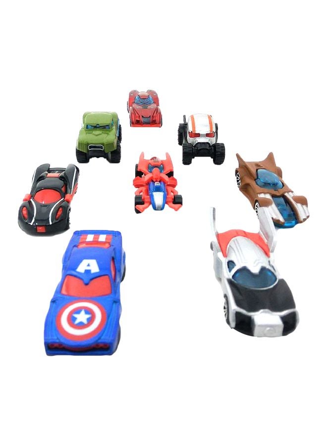 Super Toy 8-Piece Diecast Metal Superhero Cars Multicolour - Image 1
