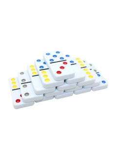28-Piece Double 6 Colour Dot Domino Game Set