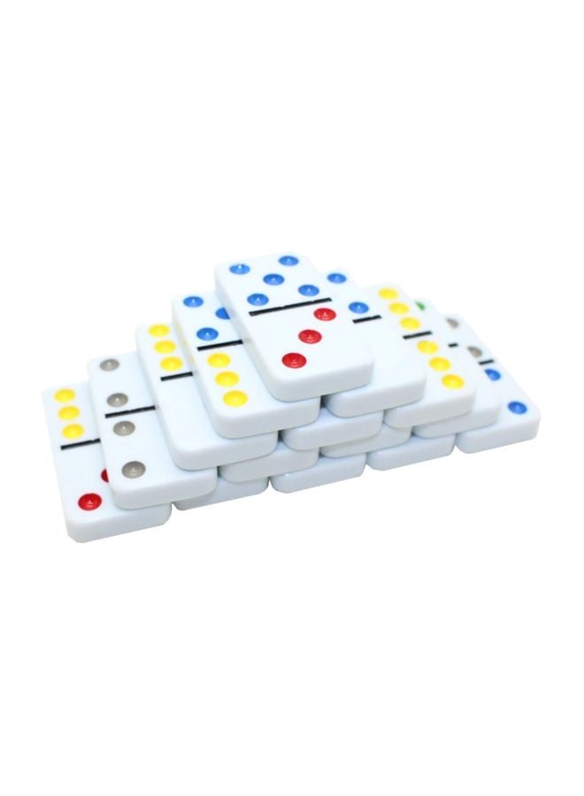 Graphitos - 28-Piece Double 6 Colour Dot Domino Game Set - Image 1