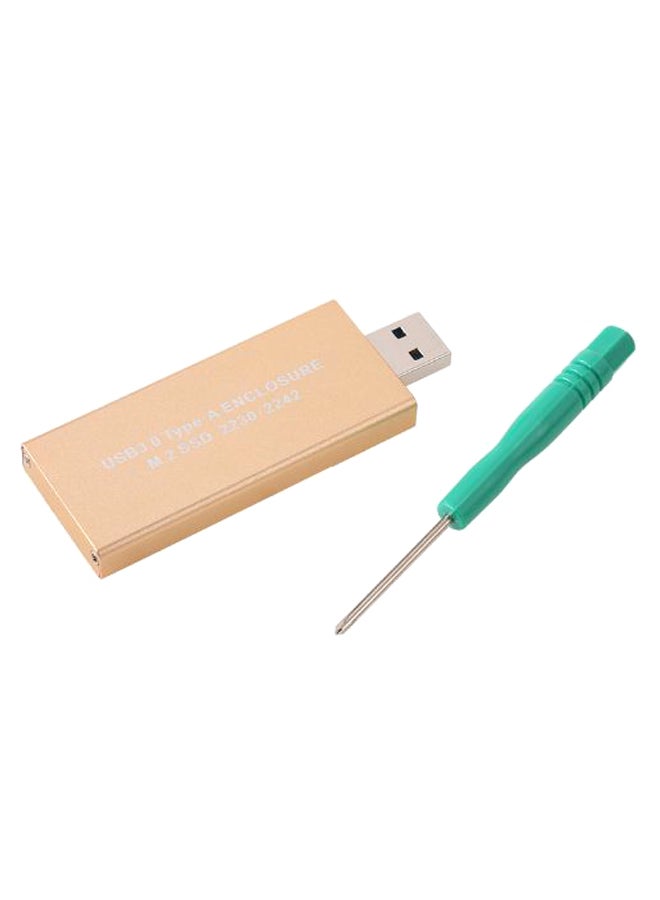 SSD Enclosure Adapter Storage Case Gold/Silver - Image 1