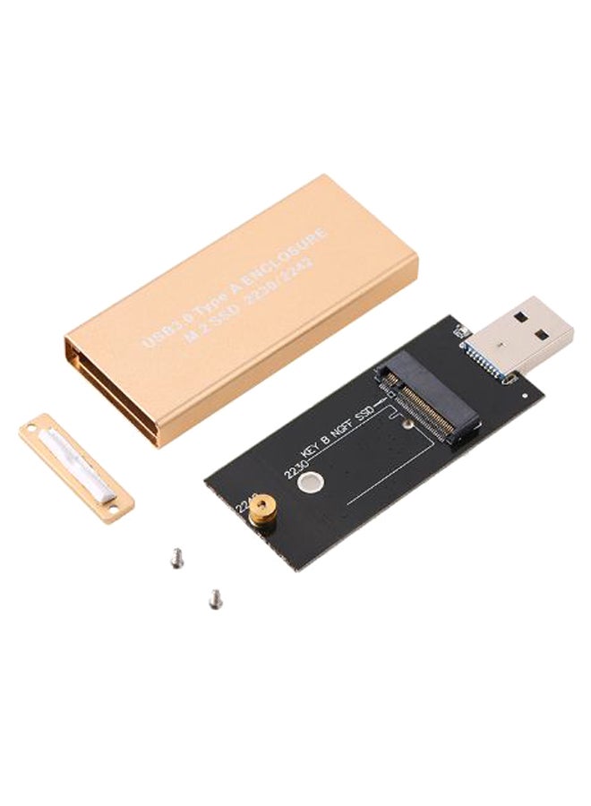 SSD Enclosure Adapter Storage Case Gold/Silver - Image 2