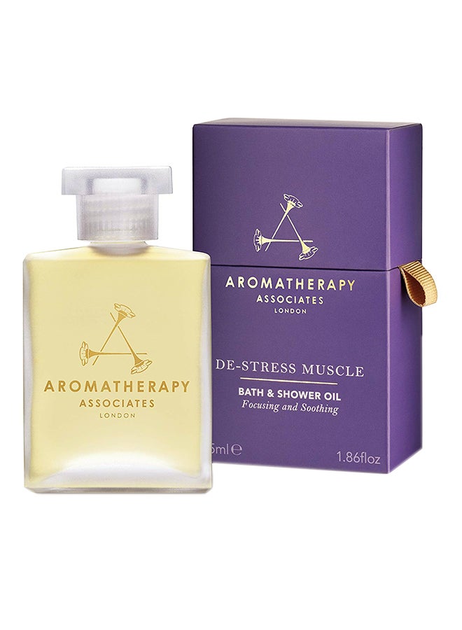 Aromatherapy Associates De-Stress Muscle Bath And Shower Oil 55ml - Image 1