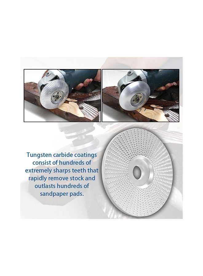 2-Piece Wood Angle Grinding Wheel Set silver 15x4x14cm  - Image 2
