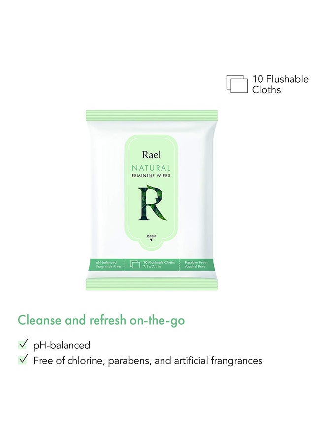 Rael Pack Of 2 Natural Feminine Wipes 71 x 71inch - Image 2