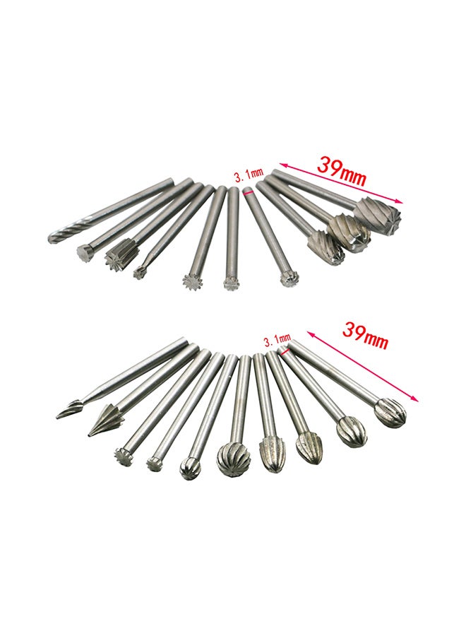 Generic - 20-Piece Shank Hss Rotary Routing Bit Set silver 2*10*6cm - Image 1