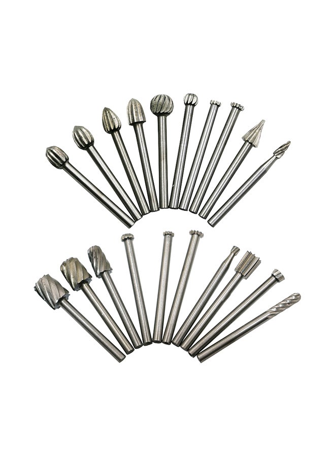 Generic - 20-Piece Shank Hss Rotary Routing Bit Set silver 2*10*6cm - Image 1