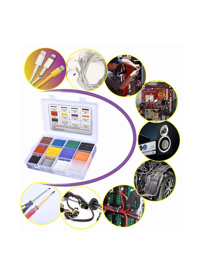 Generic 530-Piece Heat Shrink Insulation Tube Assortment Set Multicolour 15cm  - Image 3